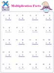 Single Number Multiplication Fact: Column