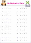 Single Number Multiplication Fact: Horizontal