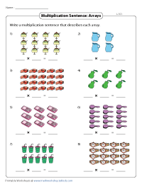 Multiplication Models Worksheets