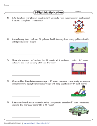 Multiplication Word Problems Worksheets