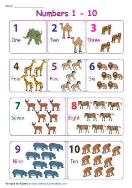 Numbers up to 10 | Animal-Themed