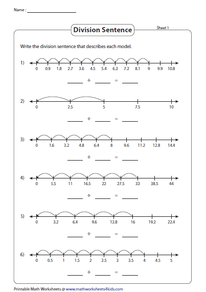decimal-division-using-number-lines-worksheets