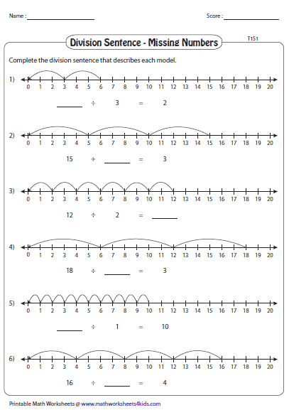 division-using-number-line-worksheets