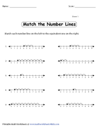Match the Equivalent Number Lines