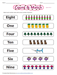 Count and Match - 1 to 10