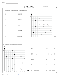 Ordered Pairs and Coordinate Plane Worksheets