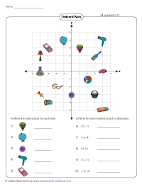 Ordered Pairs and Coordinate Plane Worksheets