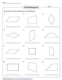 Identifying Parallelograms | Without Measures