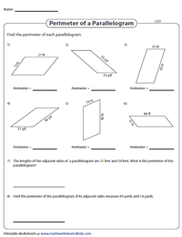 Perimeter of a Parallelogram | Integers - Level 2