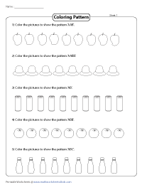 Coloring Pictures to Show the Pattern