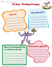 Pi Day Writing Prompt Worksheet