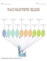 Place Value Templates: Billions