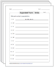 Standard and Expanded Product Form Worksheets