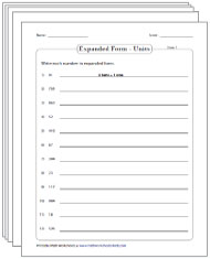 Standard and Expanded Word Form Worksheets