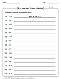 expanded form practice worksheets
 Standard and Expanded Form | Place Value Worksheets