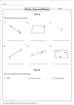 Identify Points, Lines and Planes