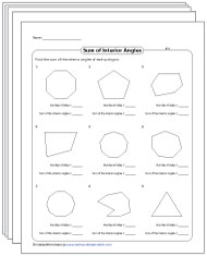 Angles in Polygons Worksheets