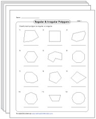 Classifying Polygons Worksheets