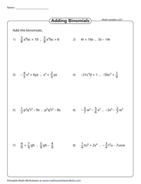 Adding Two Binomials: Multivariable | Level 2
