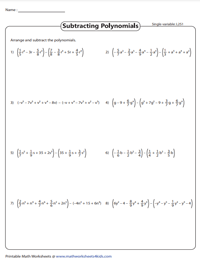 Arrange: Single Variable - Level 2