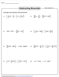 Rearrange and Subtract: Multi-variable - Level 2