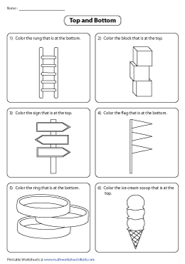 Coloring Objects at the Top and Bottom