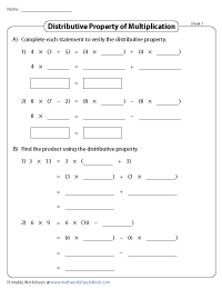 Distributive Property of Multiplication