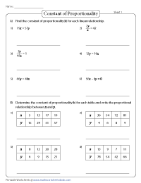 Mixed Review | Equations and Tables