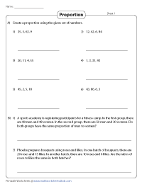 Forming Proportions | With Word Problems