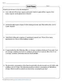 Finding Unit Rates and Comparing Unit Rates