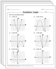 Quadratic Transformation Worksheets