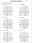 Transformation of Quadratic Function Worksheets
