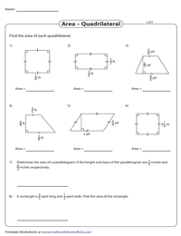 Area of a Quadrilateral | Fractions