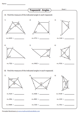 Find the Indicated Angles | Diagonals