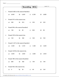 Rounding Whole Numbers: MCQ