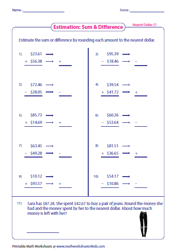 rounding-and-estimating-money-worksheets