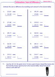 rounding and estimating money worksheets