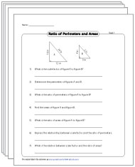 Scale Factor Worksheets - Area and Perimeter