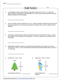 Scale Factor Word Problems - Level 1