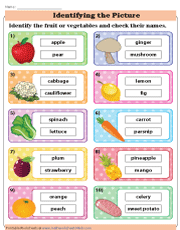 Identifying Fruit and Vegetables