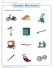 Circle the Simple Machines