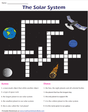 The Solar System Crossword