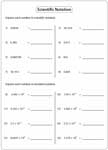 Scientific Notation Mixed Worksheets
