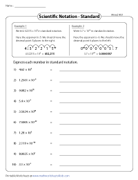Scientific Notation Worksheets