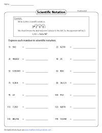 Express in Scientific Notation - Easy