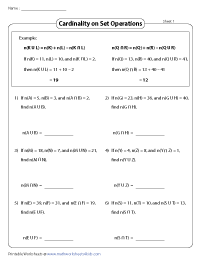 Cardinality on Set Operations - Two Sets