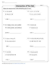Intersection of Sets - Two Sets