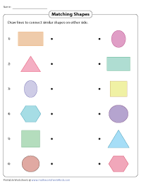 Shapes Worksheets for Kindergarten