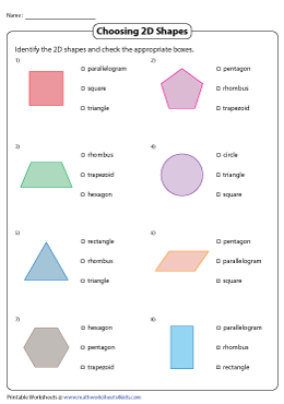Identifying 2-Dimensional Shapes | MCQ