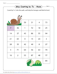 Skip Counting by 7s | Mazes